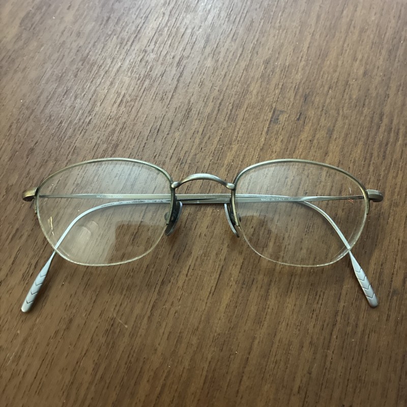 Modo Eyeglasses Frames Mod 152 Wire Half Rim Gold brass