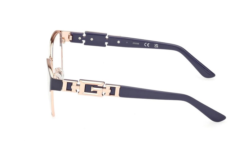 GUESS GU2984 020 Gray Cat Eye Metal Optical Eyeglasses Frame 54-16-140 gallery