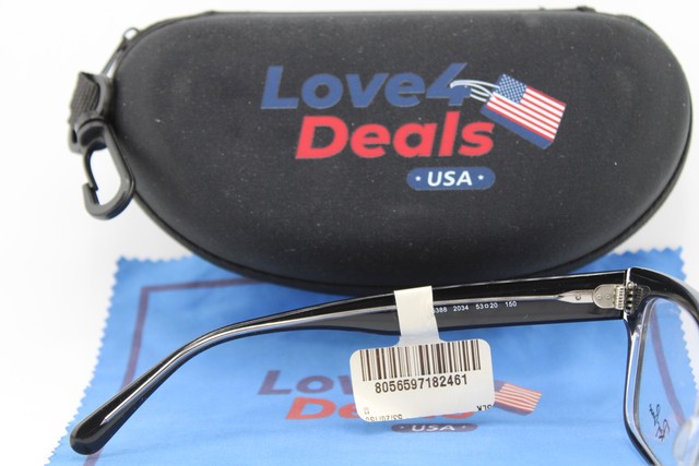 NEW RAY-BAN RB 5388 2034 BLACK AUTHENTIC EYEGLASSES 53-20 gallery