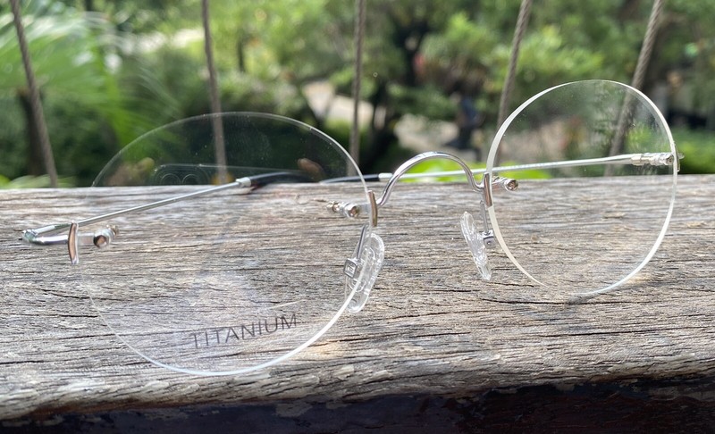 Round Glasses Frame For Men Titanium Silver Eyeglasses Steve Jobs Style Glasses gallery