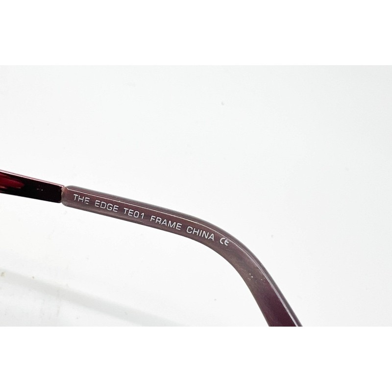 The Edge Eyeglasses Women Purple Cutout Temple TE01 51-16-135 gallery