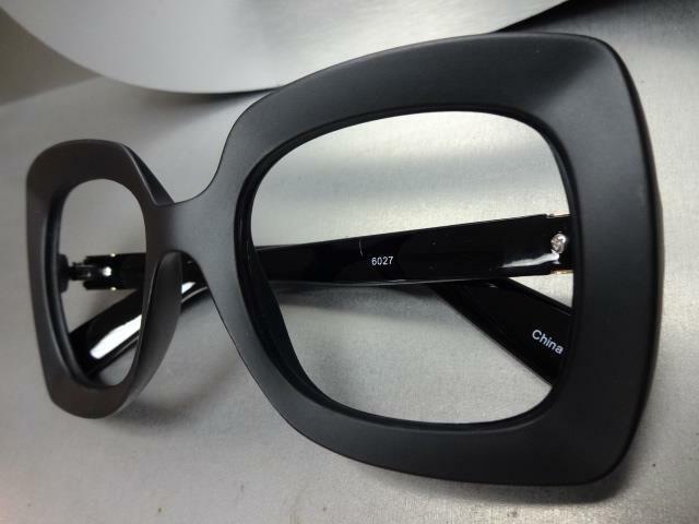 Oversized Exaggerated RETRO Large Black Lensless Eye Glasses Frame Only NO Lens gallery