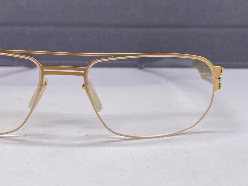 Ic Berlin Eyeglasses Frames Men Gold Matte Square Oleg P. Large Np:499€ gallery