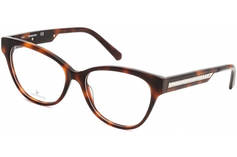 Swarovski SK5392 052 Tortoise Cat Eye Eyeglasses Optical Plastic Frame 51-16-140