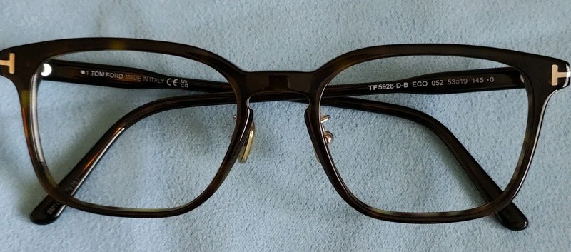 Tom Ford Brown Plastic Rectangular Full Rim Eyeglass Frame TF 5928-D-B 53-19-145 gallery