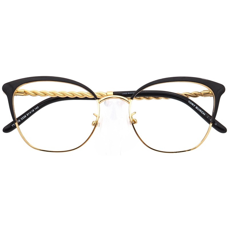 Tory Burch Eyeglasses TY 1076 3339 Black/Gold Butterfly Metal Frame 51[]18 140 gallery