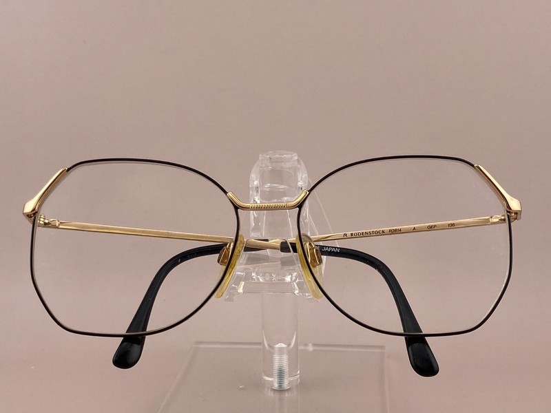 Rodenstock Eyeglasses Frame R2814 A GEP 57-16-135 Black Gold Japan gallery