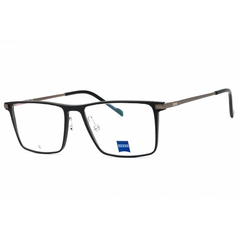 Zeiss Men’s Eyeglasses Matte Black Metal Full Rim Rectangular Frame ZS24144 002