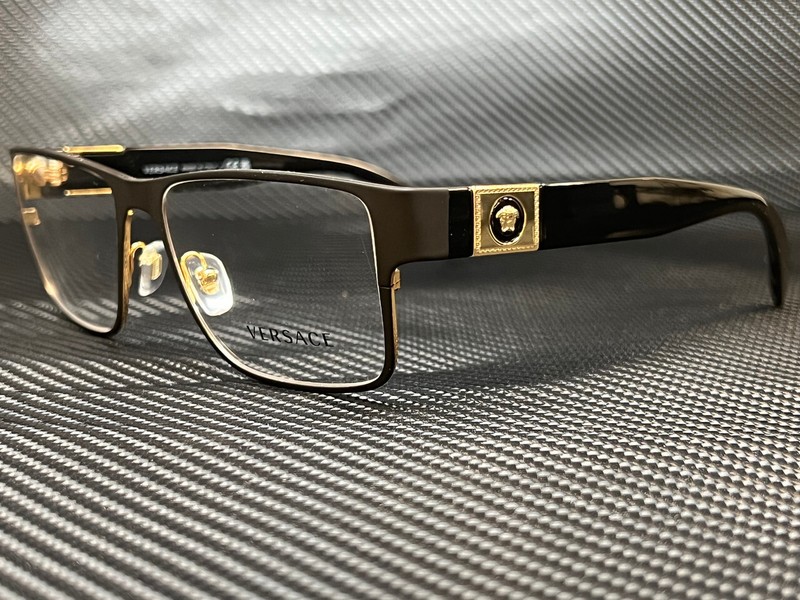 VERSACE VE1274 1436 Matte Black Rectangle Men’s 57 mm Eyeglasses