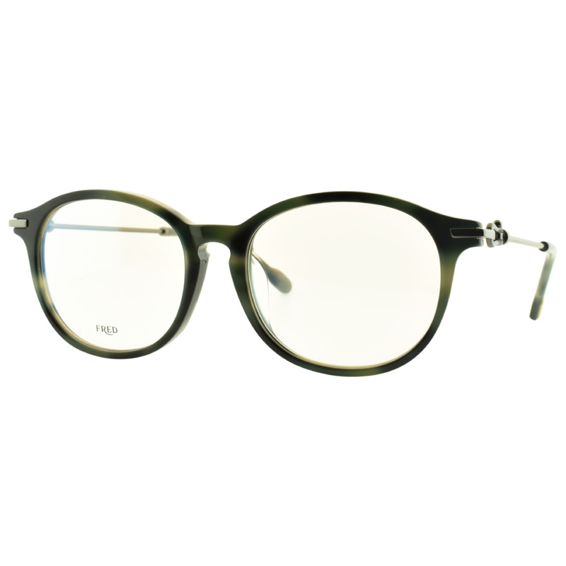 Authentic FRED FG50005I 020 Grey Green Tortoise Silver Demo Lens Eyeglasses