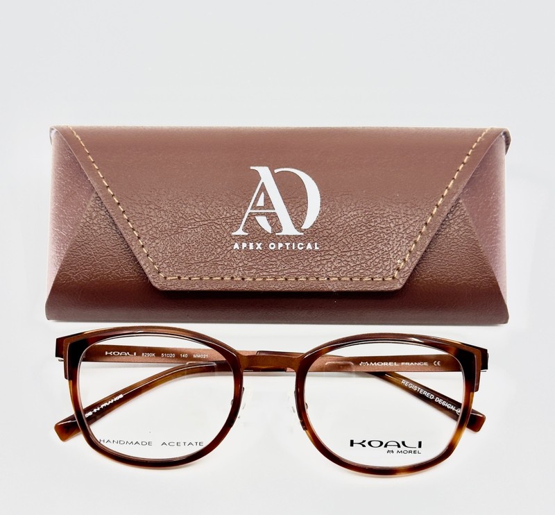 KOALI (MOREL) 8290K MM021 Brown Womens Semi Cat Eye Eyeglasses 51-20-140 B:40 A