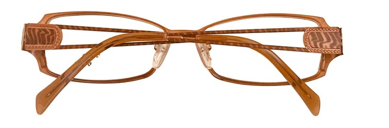 Fabio Alberti Womens Ophthalmic Rectangle Metal Frame Matte Brown 890 gallery