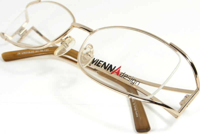 VIENNA Design by Uniopt Austria UN219-02 Gold Eyeglasses Glasses Frame 54-16-130 gallery