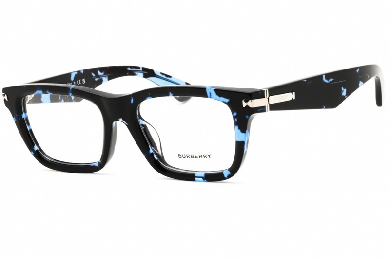 Burberry BE2419F 4111 Blue Havana 53mm Eyeglasses New Authentic