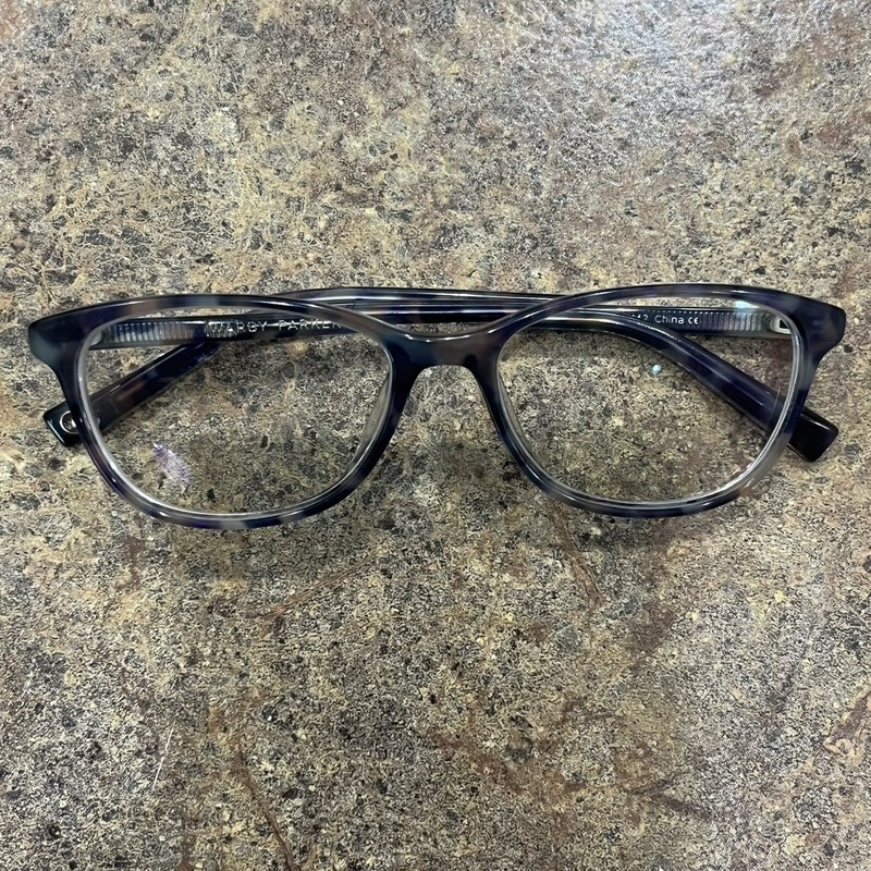Warby Parker Daisy 147 Eyeglasses Blue Cat Eye Full Rim Frames Only 54-17-142
