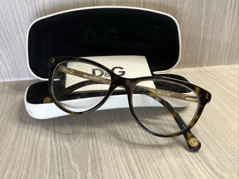 Dolce & Gabbana Cat Eye Eyeglasses Tortoise Metal Frame 1213 502 52[]17 140 READ