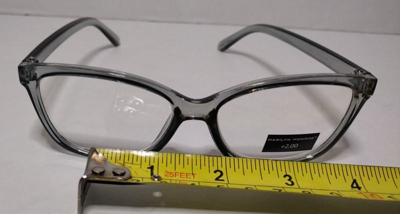 Marilyn Monroe Eye Glasses Plastic Frame Gray mmr118sp 439 +2.00 NEW gallery