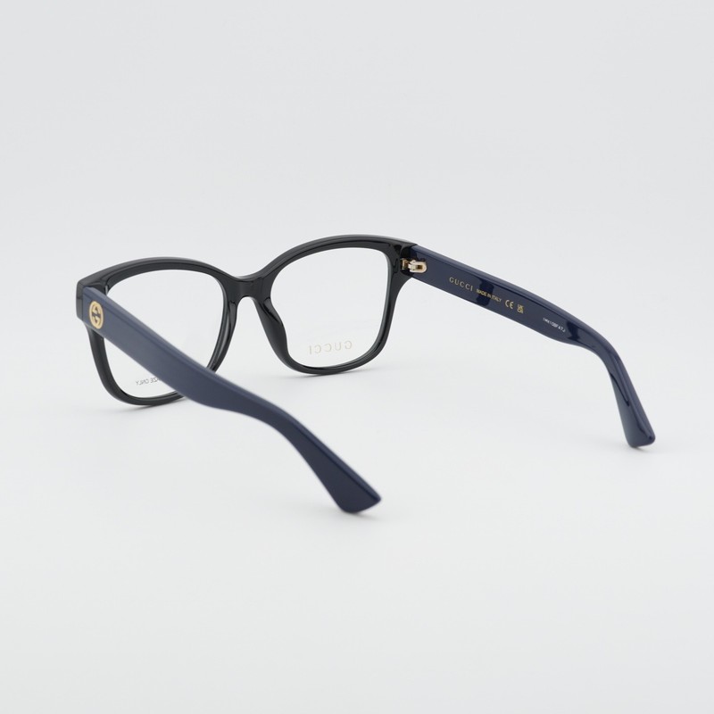 NEW Gucci GG1340O 010 Shiny Black/Blue 55mm Eyeglasses gallery