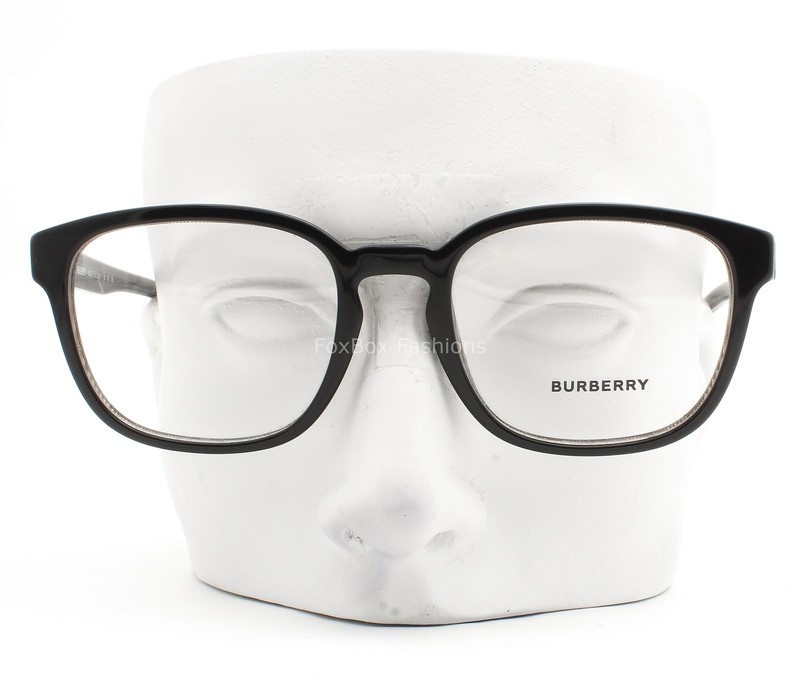 Burberry Edison Eyeglasses Glasses BE 2344 4077 Gloss Black Plaid 53mm with Case gallery