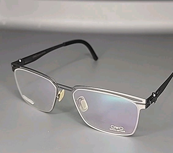 OVVO Optics 3740 Graphite Handmade Titanium Eyeglass Frame 52/18/140