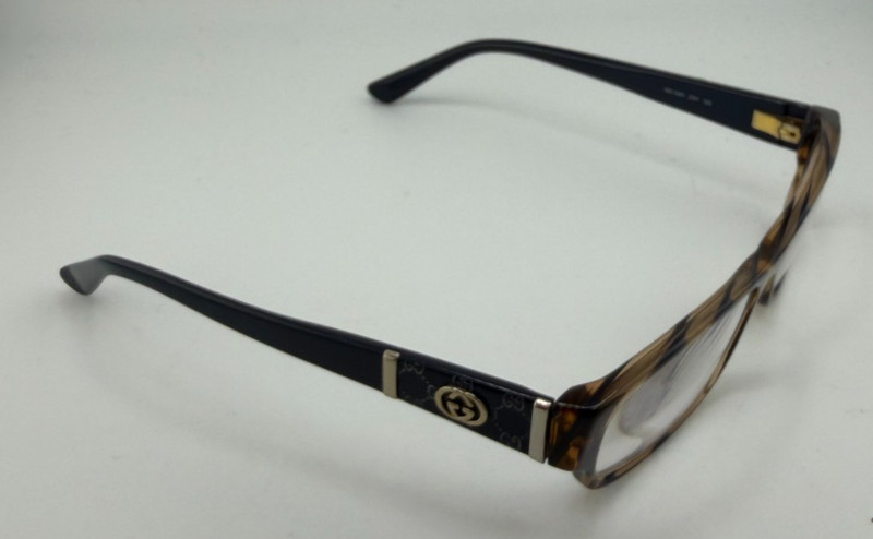 GUCCI FRAMES ONLY EYEGLASSES GG3201 Z9Y BLUE LEATHER BROWN TORTOISE 51-14-135 gallery
