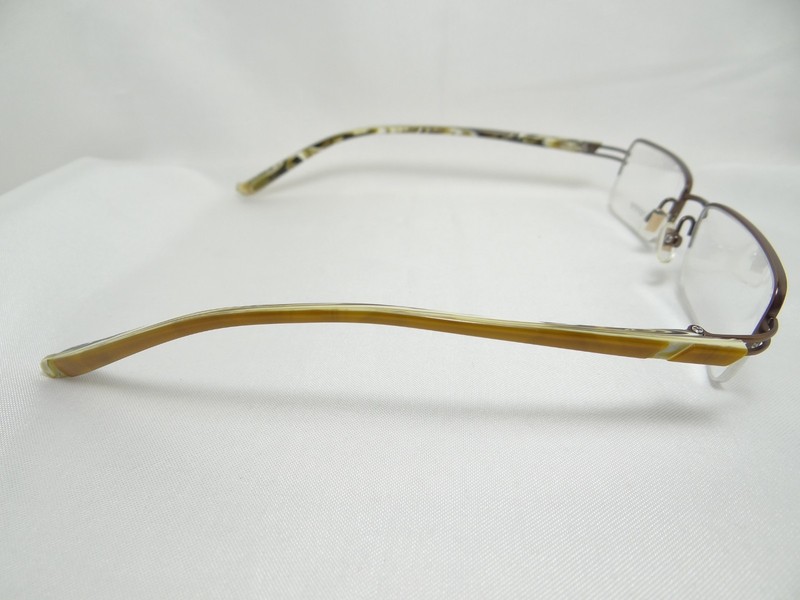 ZIP + HOMME Z-0248 in 05-ATB Tan 49-18-133 Titanium Eyeglass Frames W/ Case B091 gallery