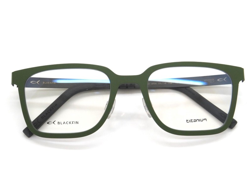 BLACKFIN HOMEWOOD BF896 Col. 1148 Army Green/Grey Titanium 53mm Eyeglasses gallery