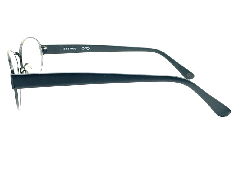 See You by METZLER Mod.360 302 Black Gunmetal Oval Eyeglasses Frames 51-20 140 gallery