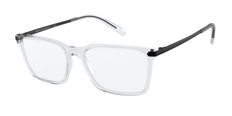 NEW Armani Exchange 3077 Eyeglasses 8333 Clear 100% AUTHENTIC