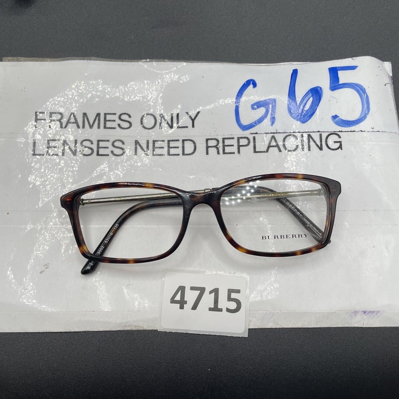 BURBERRY B2120 3002 Italy Brown Tortoise/Beige Plaid 53-16-135 Eyeglasses G65