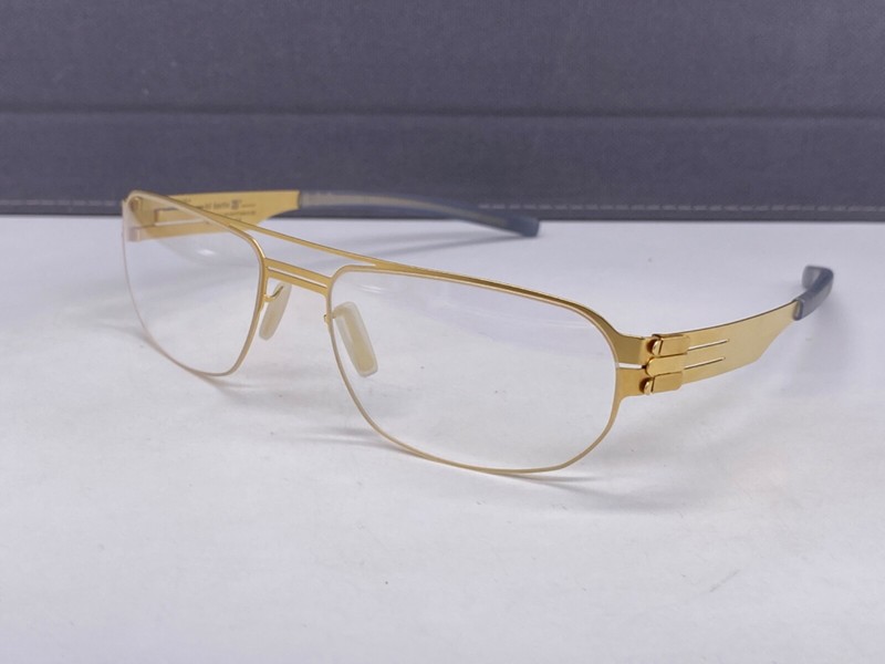 Ic Berlin Eyeglasses Frames Men Gold Matte Square Oleg P. Large Np:499€ gallery