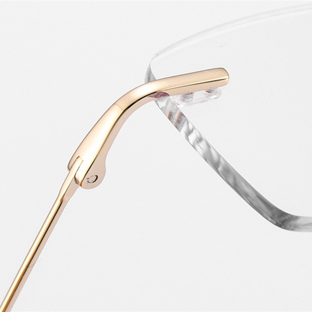Ultralight Titanium Rimless Eyeglass frame Square Spectacles Business Glasses gallery