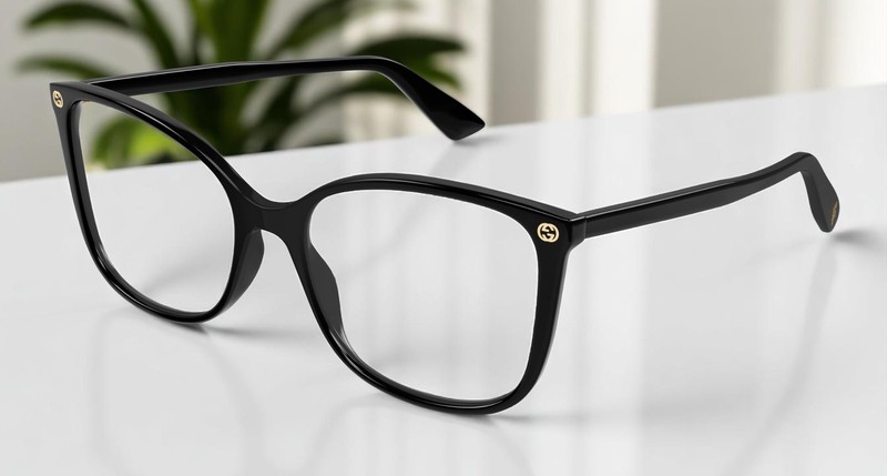 GUCCI GG0026O 001 Round Oval Black Demo Lens 53 mm Women’s Eyeglasses OBI 05
