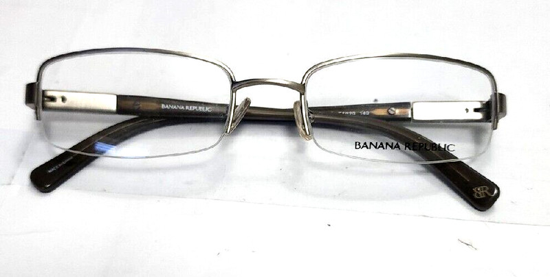 Banana Republic Trevor Silver Metal Rectangle Eyeglasses Frames 54-20 140 New gallery