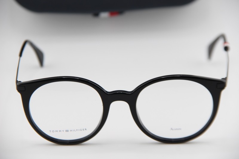 NEW TOMMY HILFIGER TH 1475 807 BLACK GUNMETAL AUTHENTIC FRAMES EYEGLASSES 50-21 gallery