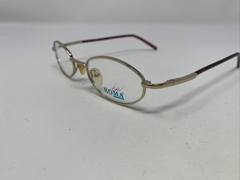 Via Roma VR530 GLD 45-19-140 Gold Full Rim Metal Eyeglasses Frame YJ56 gallery