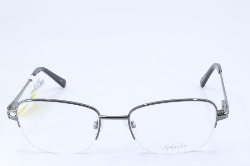 Splendor SP8001 Pewter Square Women Half Rim 51-18-135 Eyeglasses Frames gallery