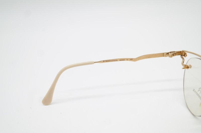 Vintage Glasses Rodenstock R0640 Gold Copper Black Half-Rim Eyeglass Frame gallery