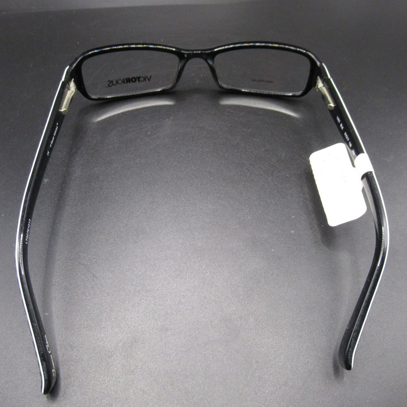 Victorious V401 Black Polka Dot Eyeglass Frames 51-17-135 Full Rim Womens gallery
