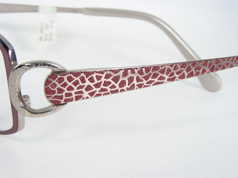 St.Moritz 45018 001 BURGUNDY BERRY /SILVER UNIQUE EYEGLASSES GLASSES 51-16-135mm gallery