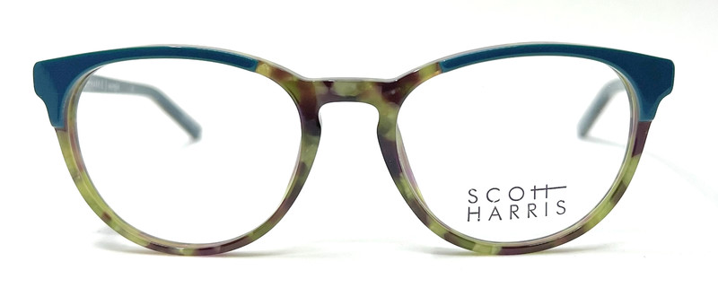 SCOTT HARRIS – SH560 C2 50/18/138 – JADE MARBLE / TEAL NEW Authentic EYEGLASSES