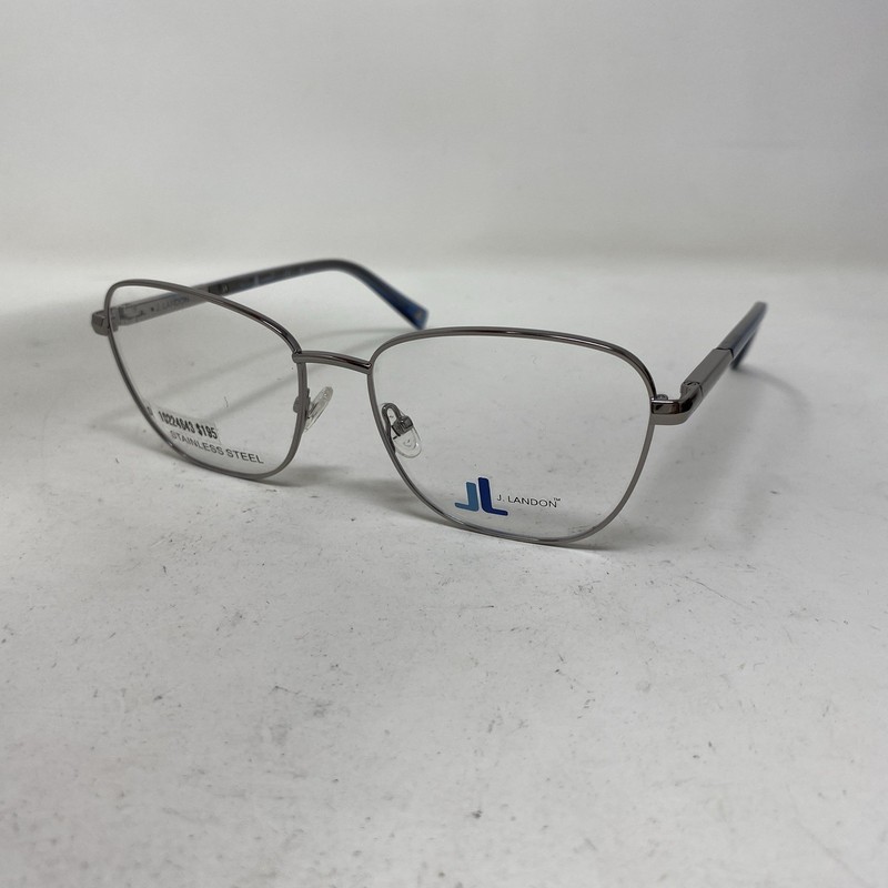 J LANDON EYEWEAR JL50003 010 54-16-140 SILVER BLUE FLEX HINGE EYEGLASSES XN38 gallery