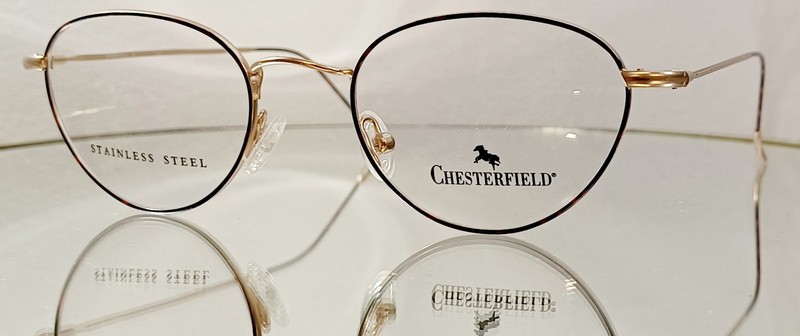 Vintage 90’S CHESTERFIELD 507 09DJ Eyeglasses TORTOISE New Metal 49-19-140 Italy