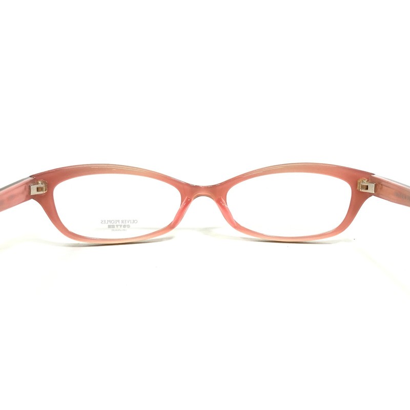 Oliver Peoples Eyeglasses Frames Marceau OTPI Brown Horn Pink Cat Eye 51-18-138 gallery