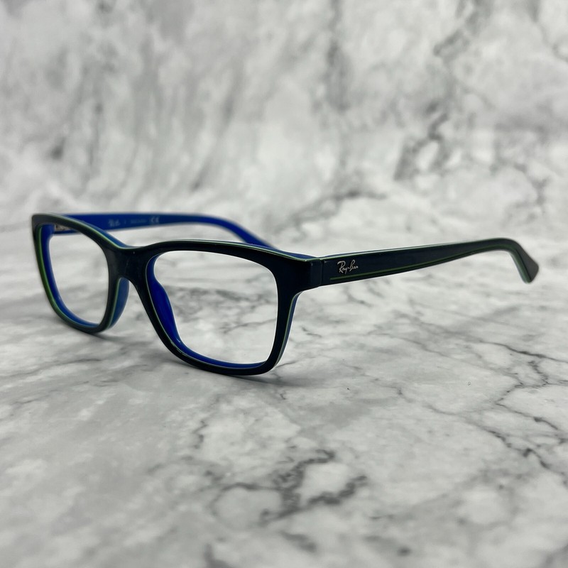 Ray-Ban RB1536 3600 Eyeglasses Black Blue Full Rim Frame 48-16-125