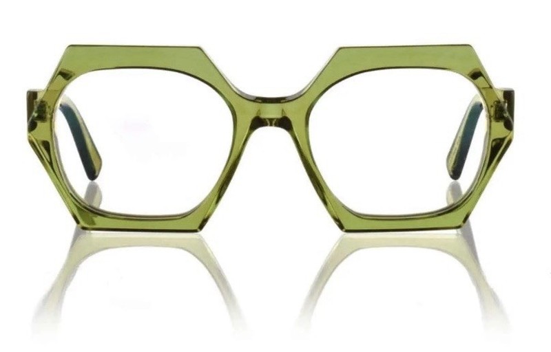 Kirk & Kirk Penelope Geometric Full Rim Green Acrylic Eyeglass Frames 54-20-143 gallery