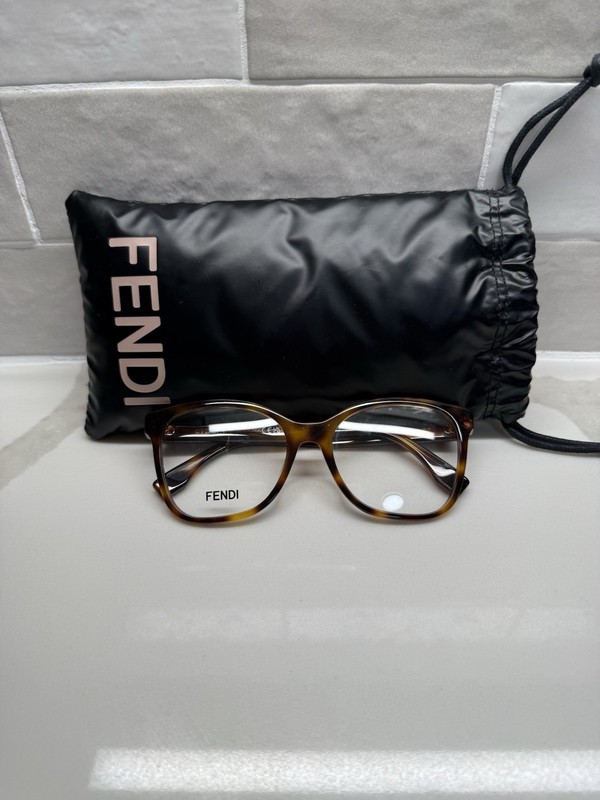 Fendi FE50018I Cat Eye Tortoise Shell Brown Full Rim Eyeglass Frames 54-18