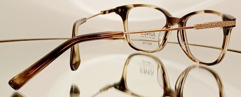 Originale JONES NEW YORK J242 Eyeglasses BROWN HORN New Plastic 46-16-135 PETITE gallery