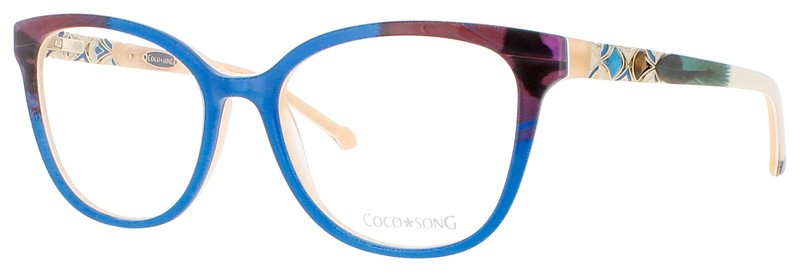 COCO SONG Cs Something Cool Cv255 03 09 C03 Eyeglasses BLUE PURUPLE Frame 53 mm