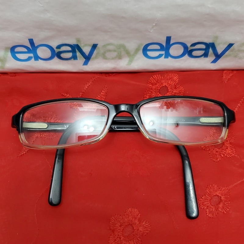 VERSACE 3019 309 Black Clear 49¤16 135 Unisex Rectangle Eyeglasses «Frames Only»